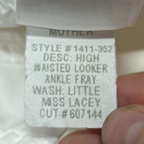 Mother Denim High Waisted Looker Ankle Fray Skinny Jeans in Little Miss Lacey 28 - Picture 11 of 12